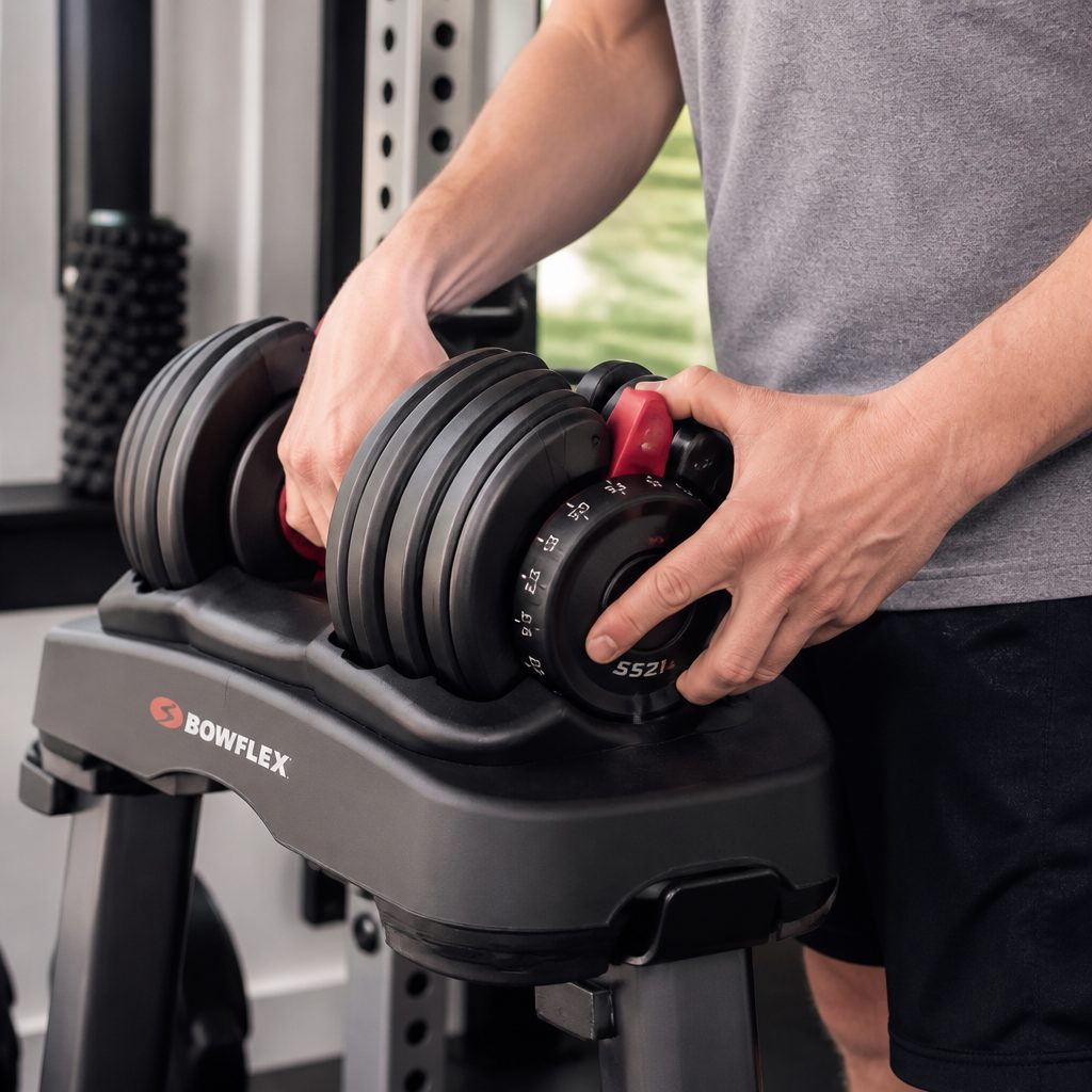 The important safety question is not whether a selector looks neat, but whether it fully captures every selected plate before the dumbbell leaves its cradle.