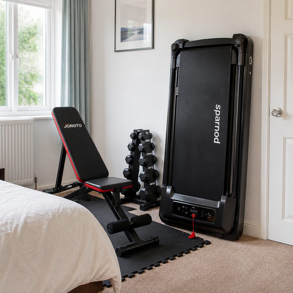 The best home gym is the one that is ready for a weekday workout, then disappears neatly enough that the spare room can remain a spare room.