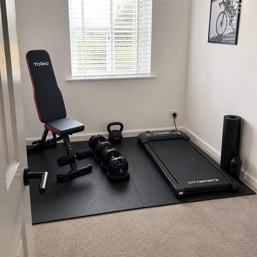 The most successful small gym layouts protect a clear route through the room and keep every piece of equipment close to the training mat.