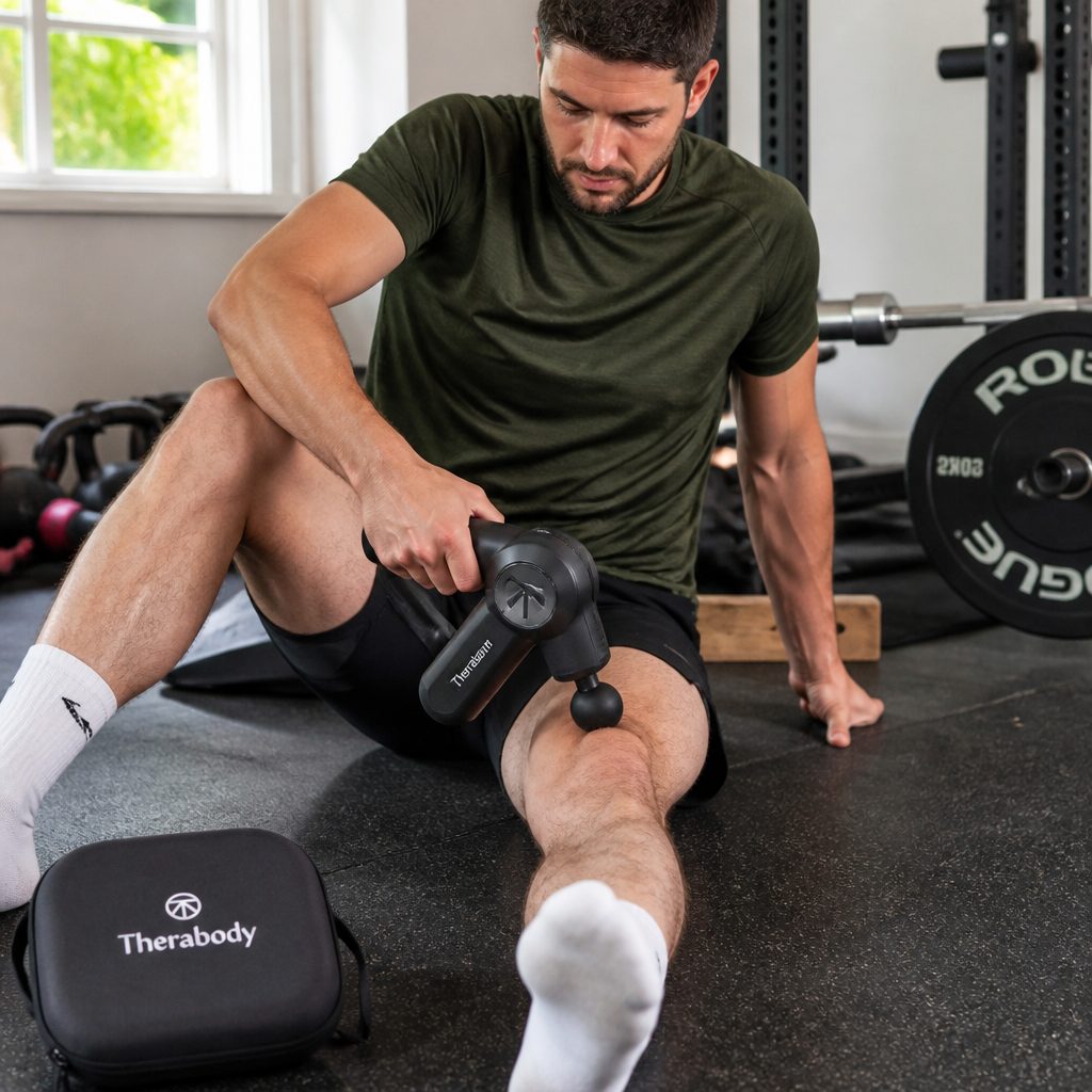 A massage gun earns its place when a single calf, quad or shoulder needs attention quickly rather than a full floor-based mobility session.