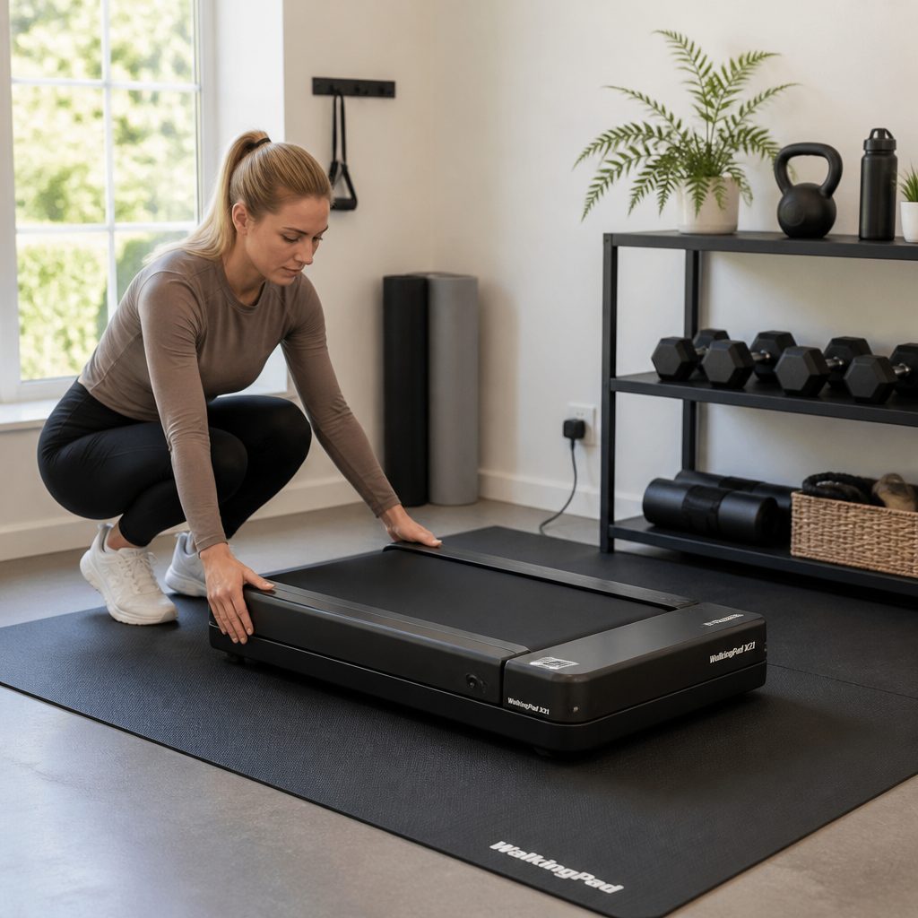 A clear unfolding route, protected floor and accessible storage spot matter as much as a treadmill's motor specification in a compact home.