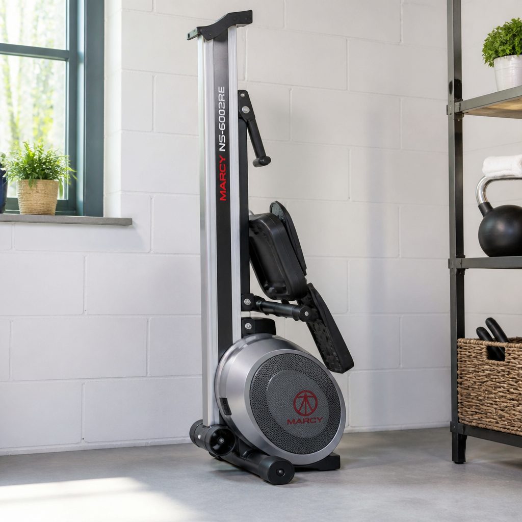 The Marcy NS-6002RE is the storage specialist: its compact folded length opens up possibilities in homes where a long upright frame simply would not work.