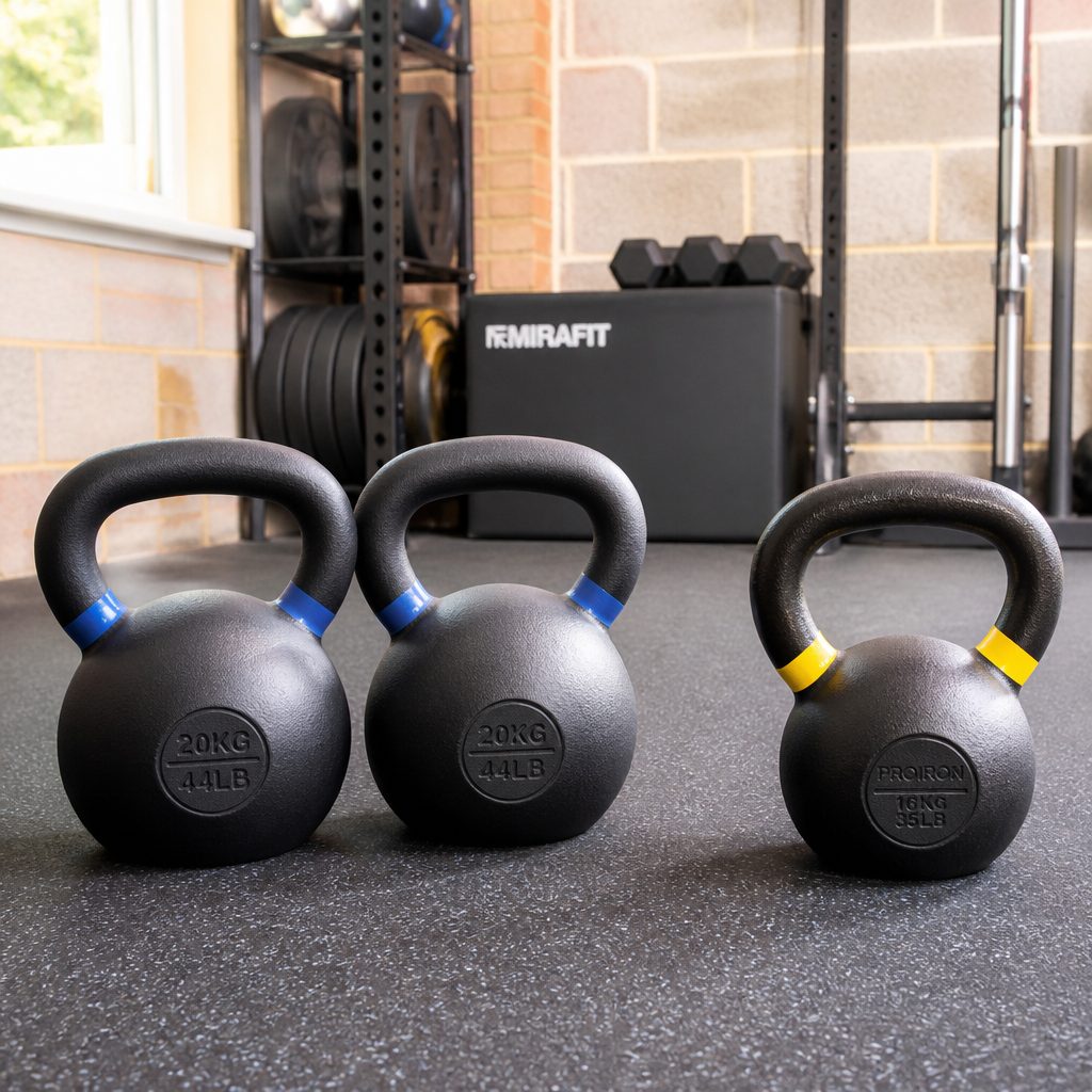 A matched pair matters most when farmer's carry specificity is the objective. One bell remains a remarkably productive starting point for general strength and conditioning.