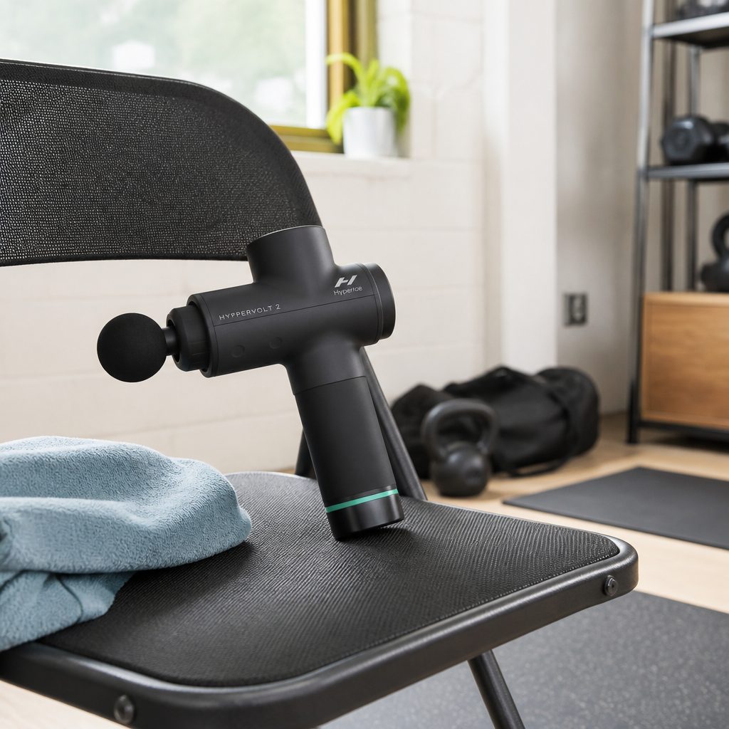 Keep a percussion gun where you can reach it after training, but do not mistake it for a treatment table: careful placement, moderate pressure and short sessions remain the winning formula.