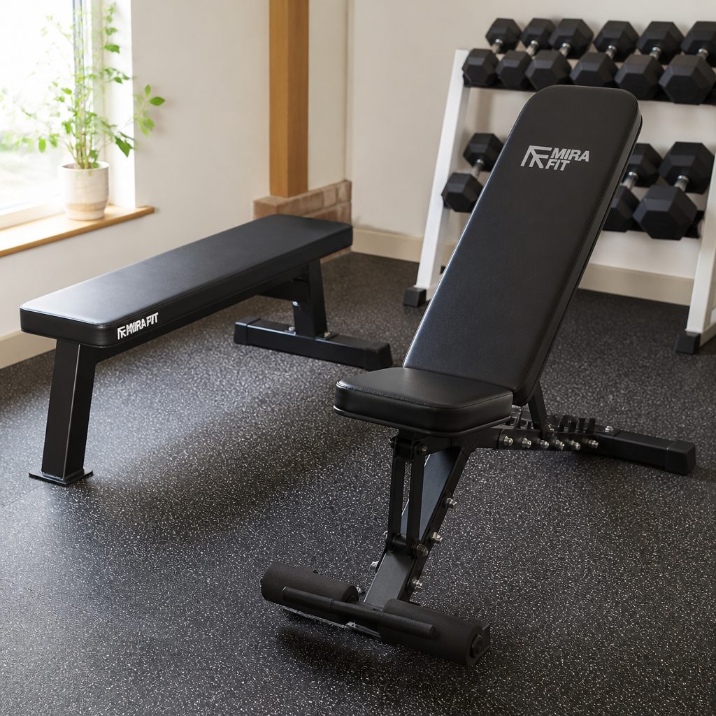 The useful distinction is simple: a flat bench offers a straightforward base, while an adjustable design can alter the feel of many dumbbell exercises.