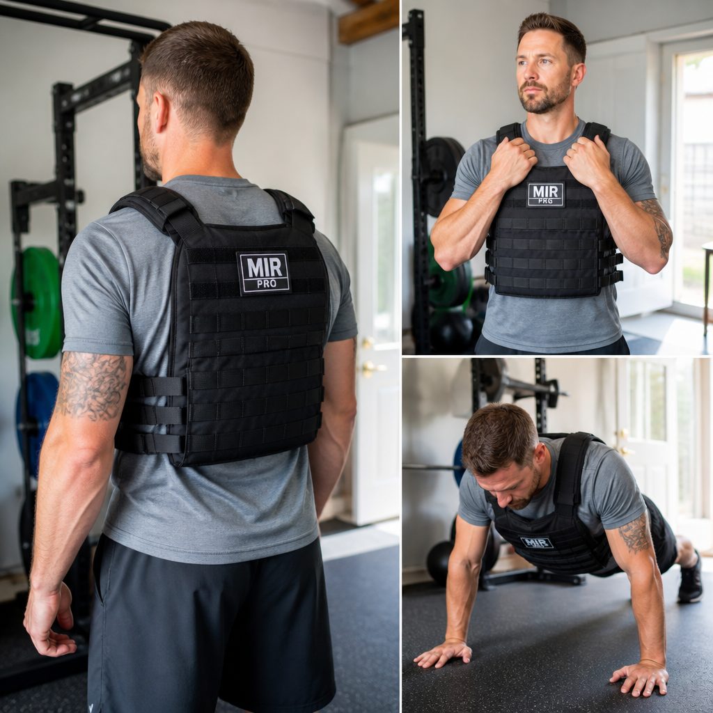 For step-ups, controlled squats and press-ups, plate carriers work best when the front and rear loads remain close and evenly positioned.