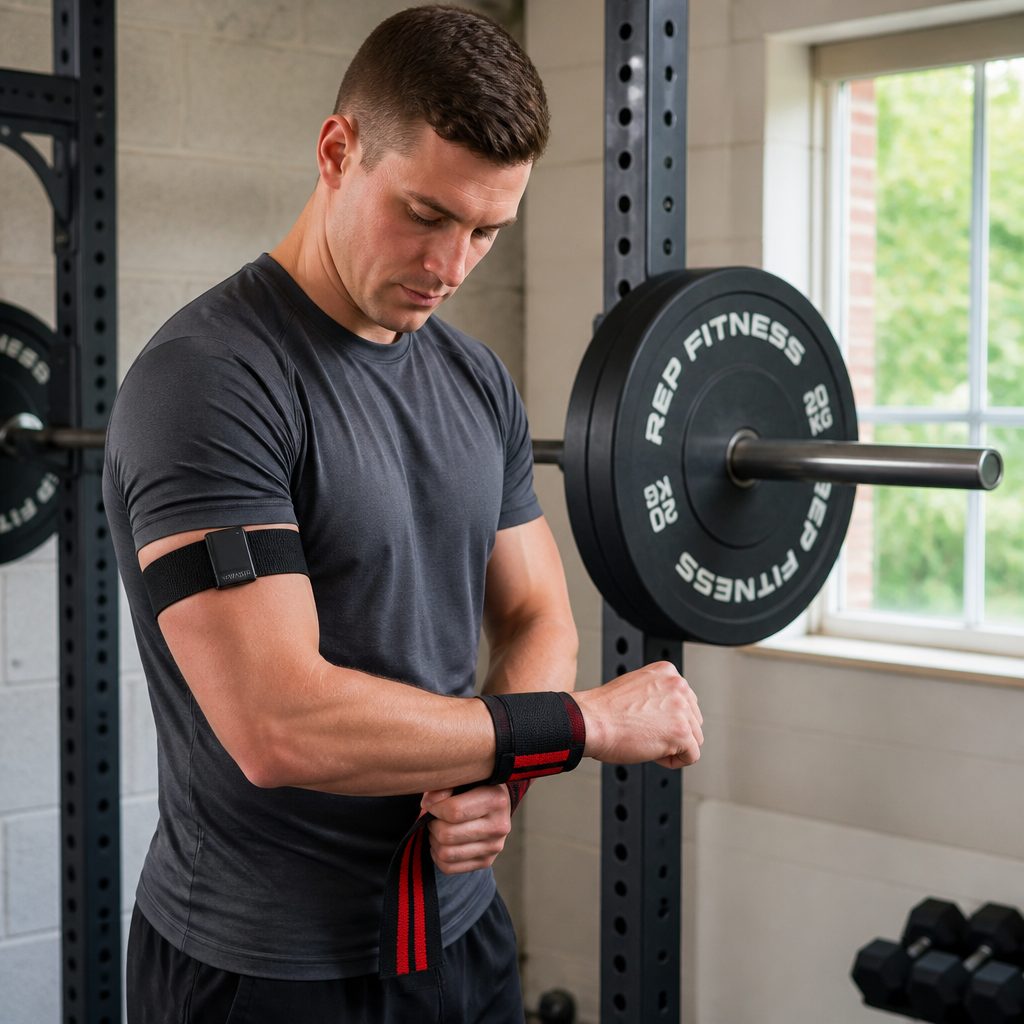 Upper-arm wear can be particularly appealing during strength sessions, where wrist wraps, straps and barbell positioning can make a conventional tracker less convenient.