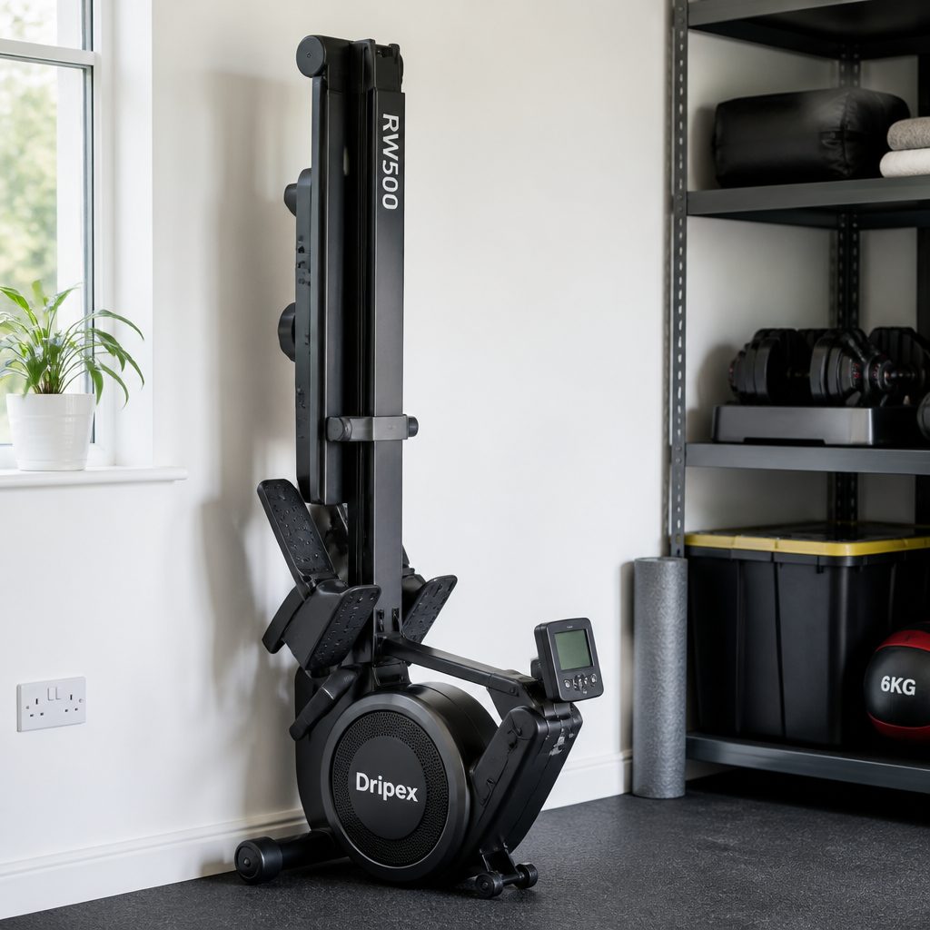 The Dripex made the most sense as a regular indoor machine: fold it after use, wheel it into its storage spot and keep the rails clean for consistently smooth seat travel.
