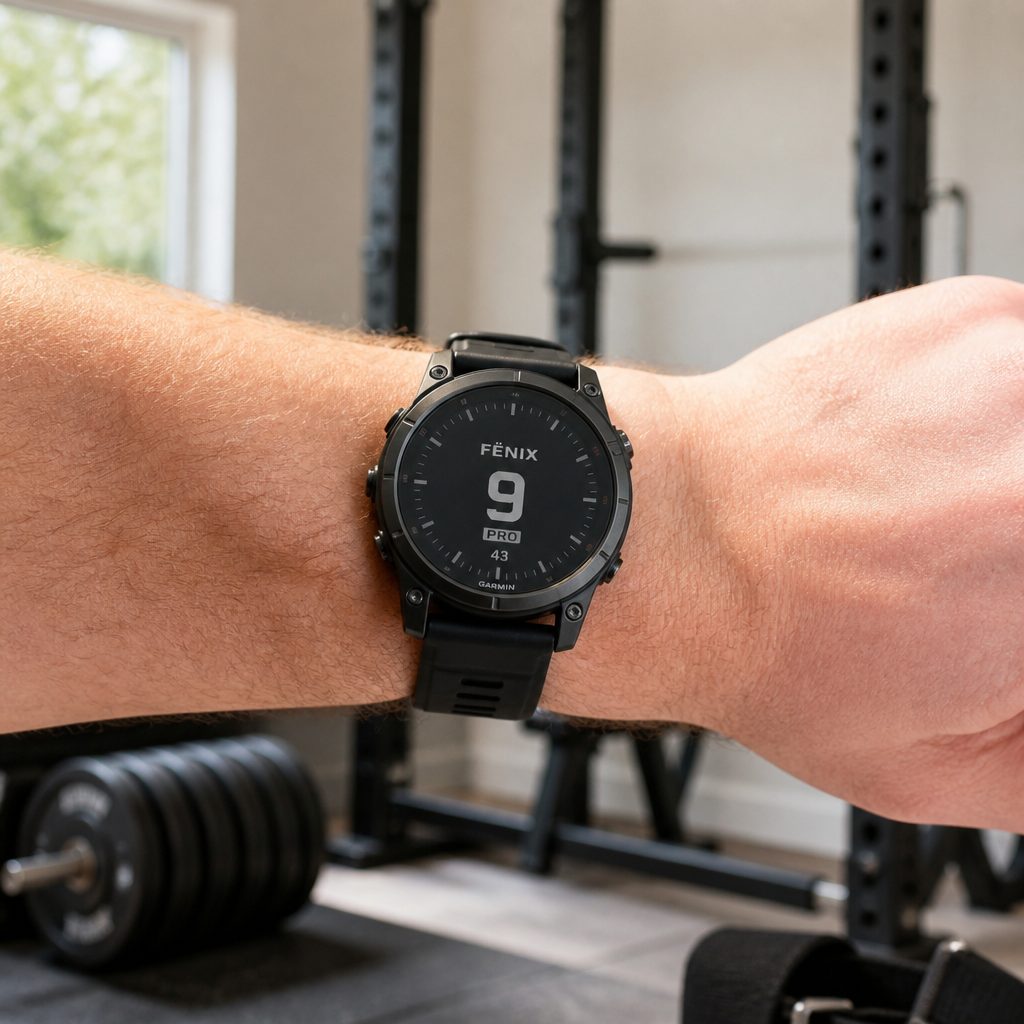 At 13.3mm thick, the compact Fenix 9 Pro sat half a millimetre slimmer than the previous 43mm Fenix 8, a small number that still helps at the cuff and under lifting straps.