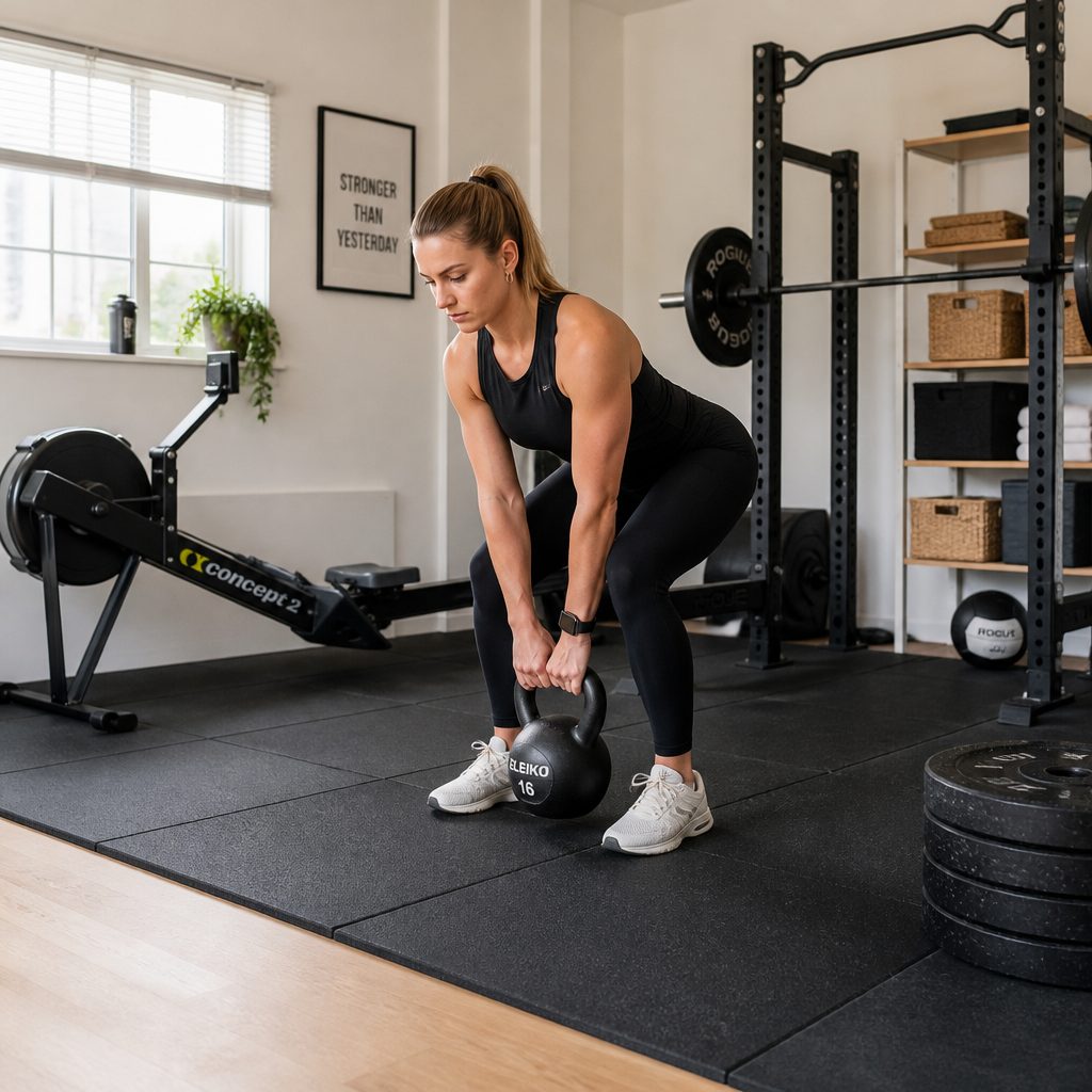Quiet apartment training is built around stable footing, controlled repetitions and equipment that does not rattle against walls or bare floorboards.