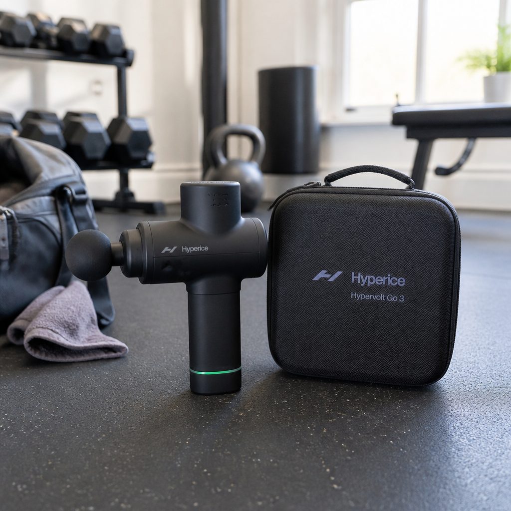 The Go 3's modest footprint and supplied carry case suited gym bags, weekend travel and the sort of office drawer where recovery tools are slightly more welcome than another stale protein bar.