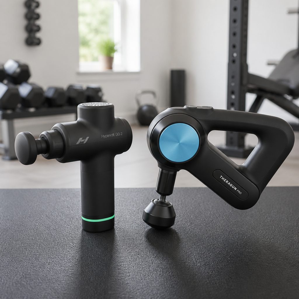 The practical split is clear: compact Hypervolt models suit regular, low-fuss use, whilst Theragun's triangle handle and deep stroke appeal to hands-on recovery enthusiasts.