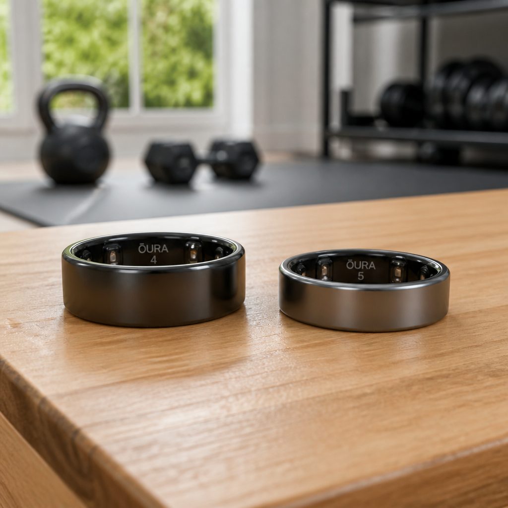 The reduced width and low-profile sensor area are the meaningful upgrades: Ring 5 looks less bulky beside ordinary jewellery than the wider Ring 4.