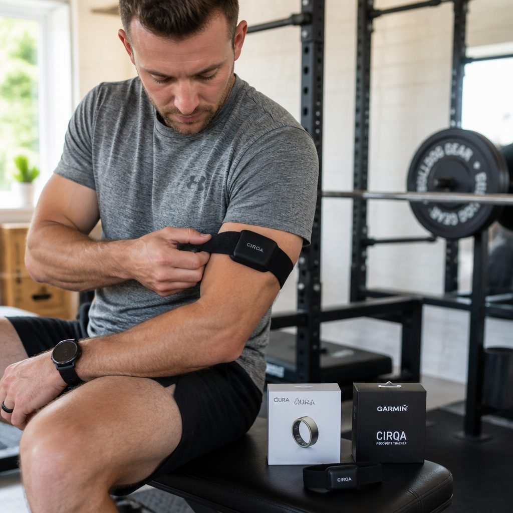 CIRQA's fabric construction and upper-arm option made it easier to adapt around lifting straps, watches and wrist-based gym accessories.