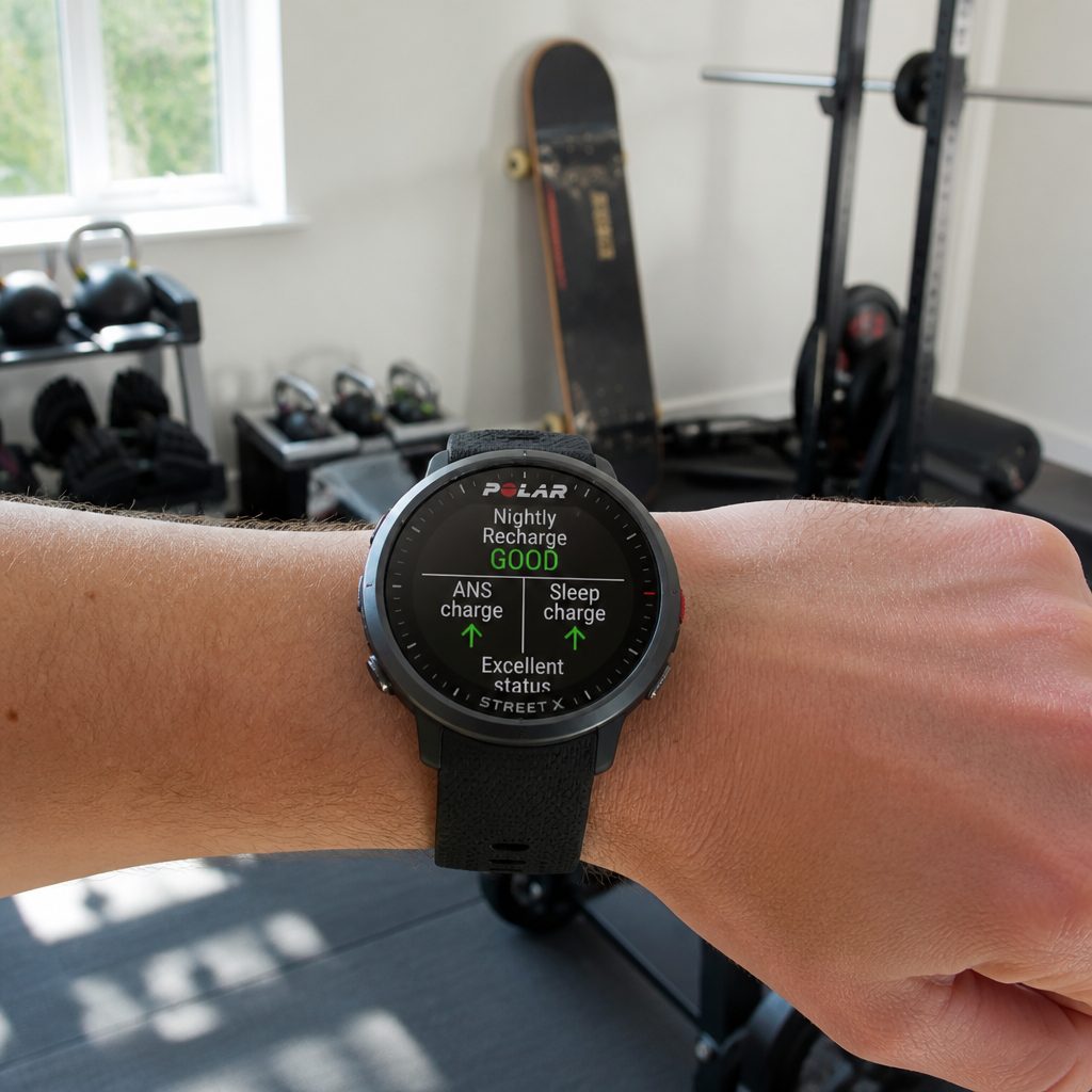 Polar's software gave the Street X a serious training side, with recovery metrics, FitSpark sessions, FuelWise guidance and sport profiles ranging from gym work to skateboarding.