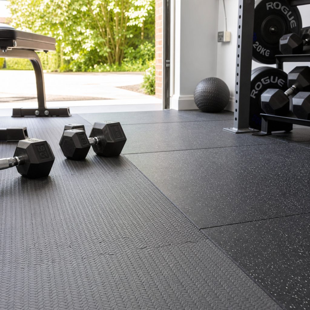 Both closed-cell foam and vulcanised rubber resist water, but rubber has the edge in a hot or sun-exposed garage where prolonged UV exposure can be harder on EVA.