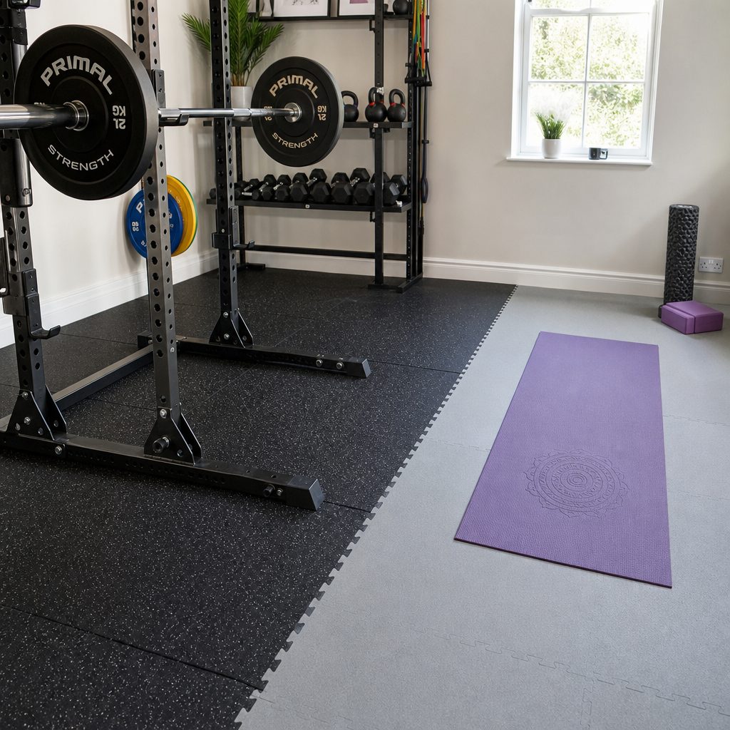 Interlocking flooring makes a garage conversion manageable as a weekend project, but the material beneath your rack and lifting area deserves more thought than the material beneath a yoga mat.