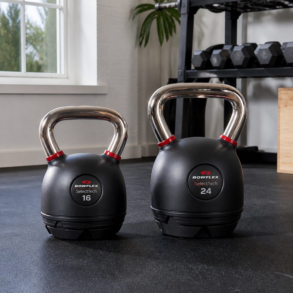 Competition-style adjustable bells keep the outer shell stable as internal loading changes, an advantage for lifters who value familiar clean, rack and snatch mechanics.