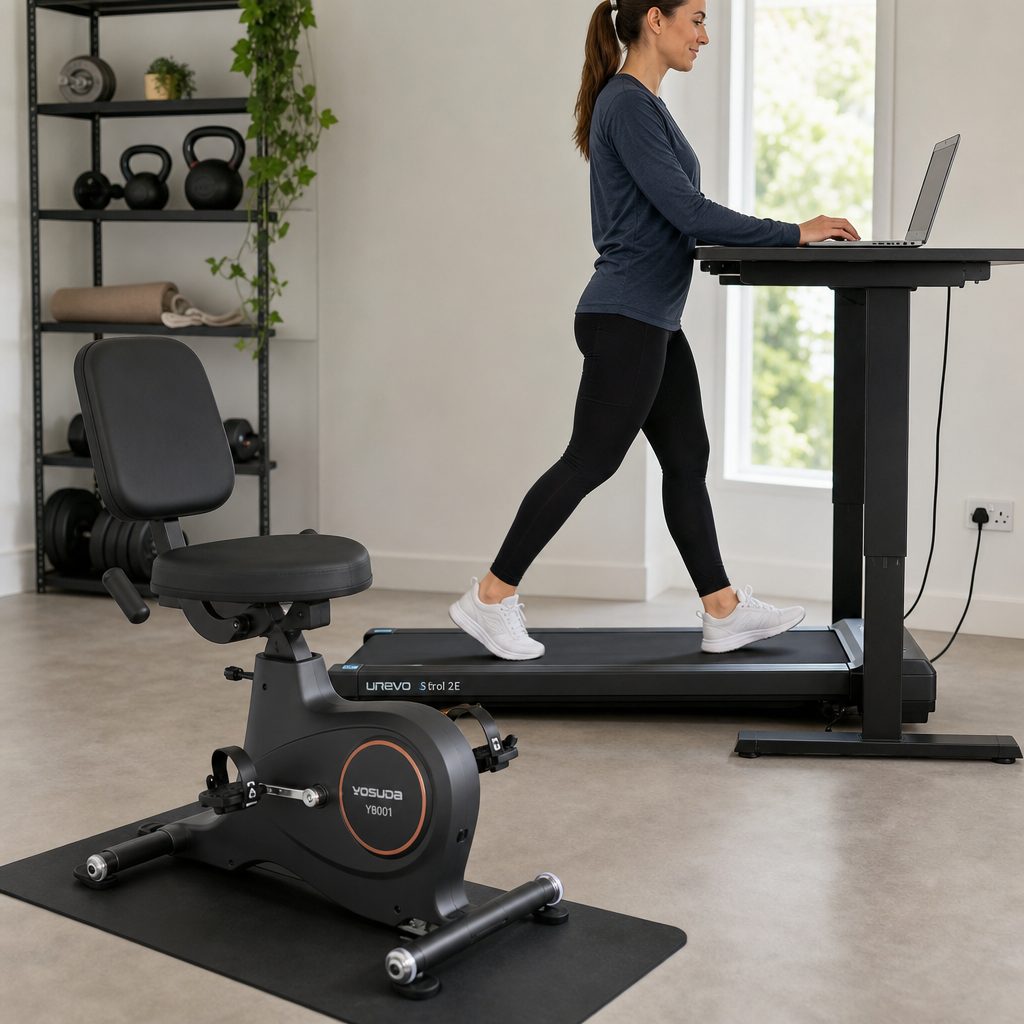 The key comparison is not simply walking pad versus bike; it is standing-work movement versus seated-work movement, and the working day you can realistically maintain.