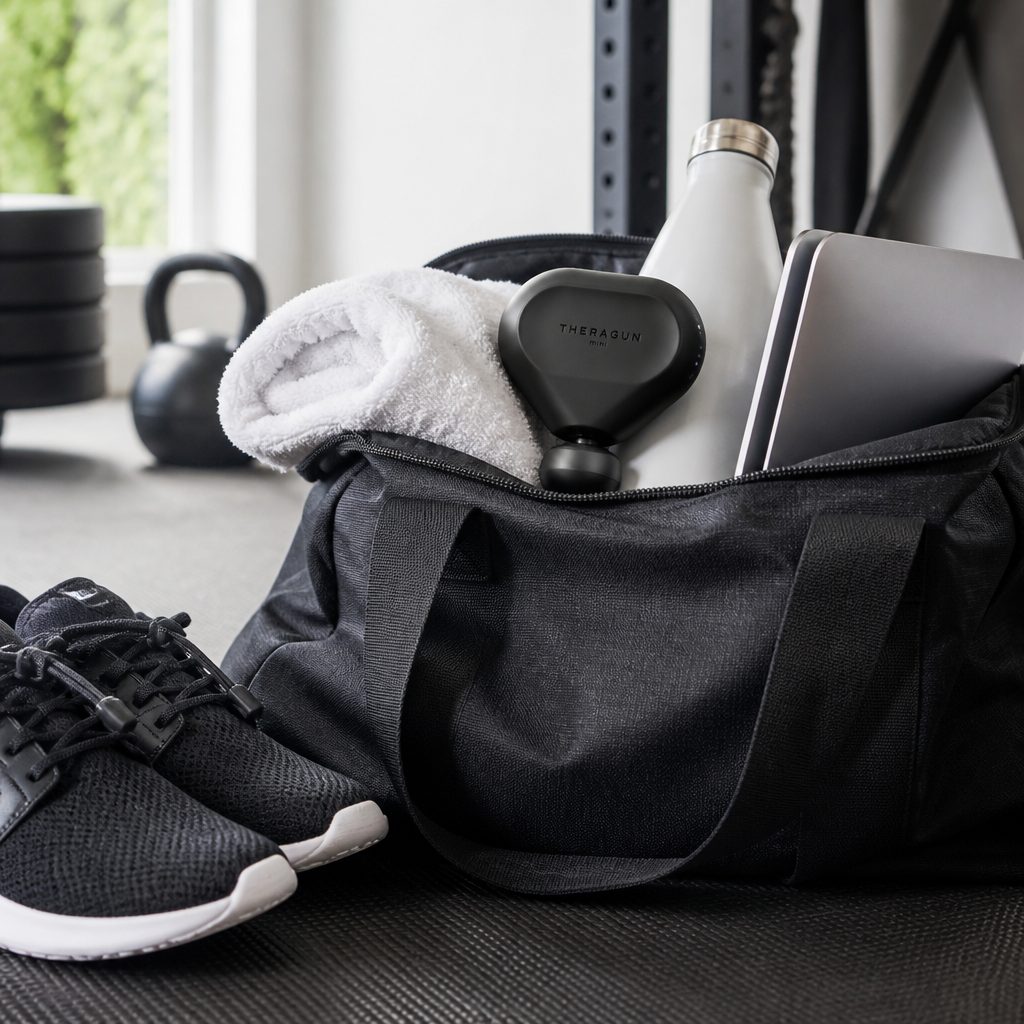 A compact massage gun earns its keep when it can share space with your trainers, towel and work essentials without turning the gym bag into a removal van.