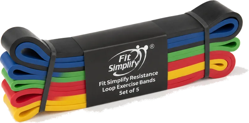 Fit Simplify Resistance Loop Exercise Bands Set of 5