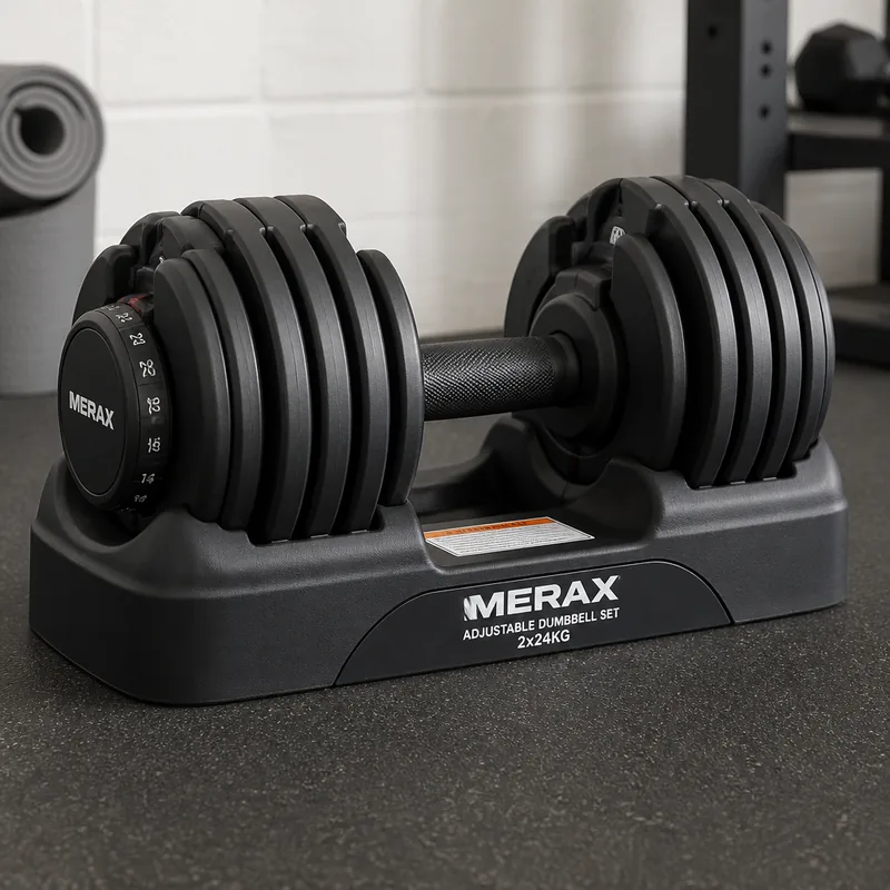 Merax Adjustable Dumbbell Set 2x24kg