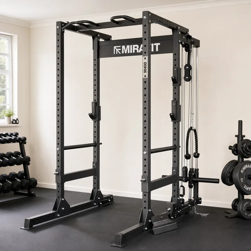 Mirafit M400 Half Power Rack with Cable Pulley System