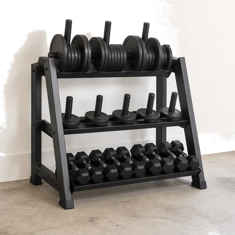 Mirafit M955 Weight Plate and Dumbbell Storage Rack