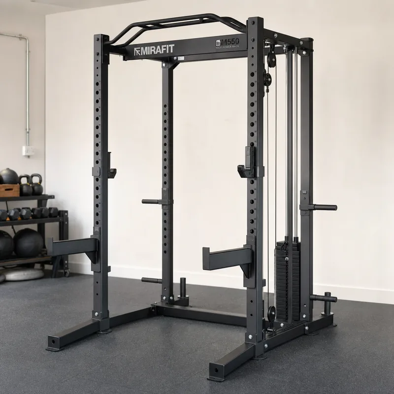 Mirafit M550 Half Power Rack with Cable Pulley System