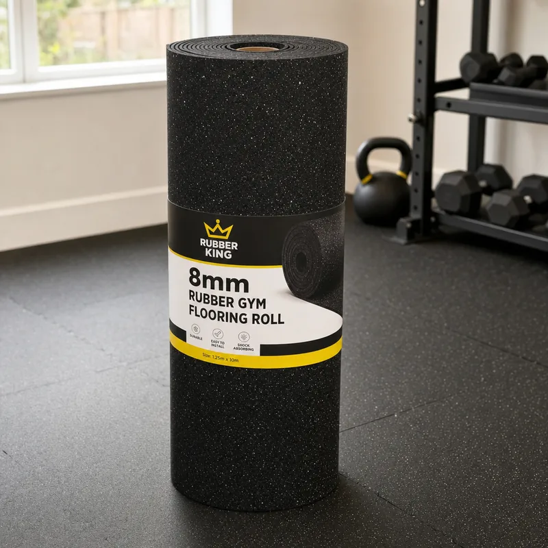 Rubber King 8mm Rubber Gym Flooring Roll